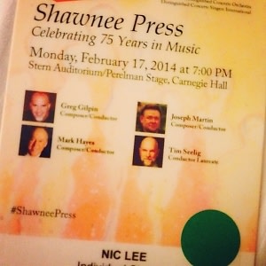 Celebrating the 75th Anniversary of Shawnee Press at Carnegie Hall