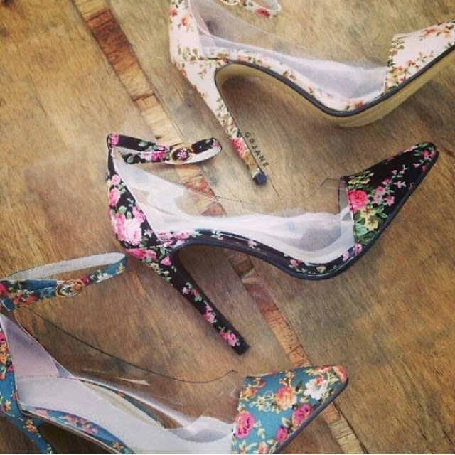 Floral Printed Heels