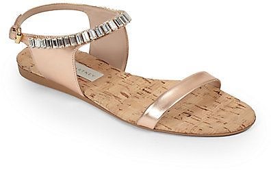 Stella McCartney Jeweled Faux Leather Sandals 