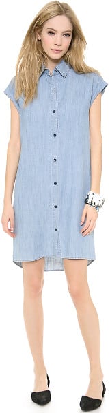 Alice + Olivia Loren Denim Shirt Dress