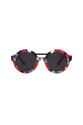 Sunglasses in Red Iris Print