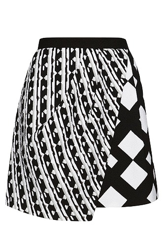 Skirt in Black/White Print