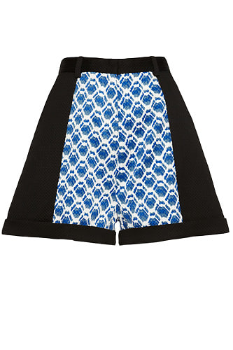 Short in Blue Netting Print