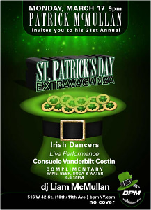 Patrick McMullan’s 31st Annual St. Patrick's Day Party at BPM