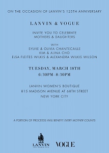 Lanvin & Vogue Mothers & Daughters Event