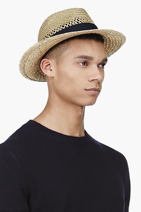 Lanvin Golden Straw Panama Hat