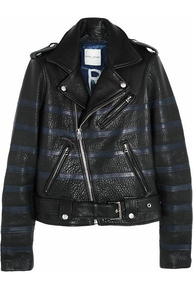 EACH X OTHER Striped Leather Jacket
