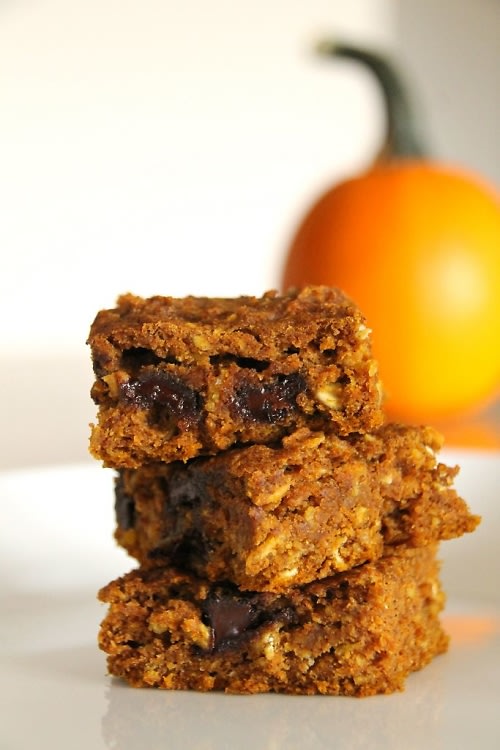 Chocolate Chip Pumpkin Oatmeal Bars