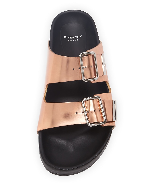 Givenchy Swiss Metallic Flat Sandal
