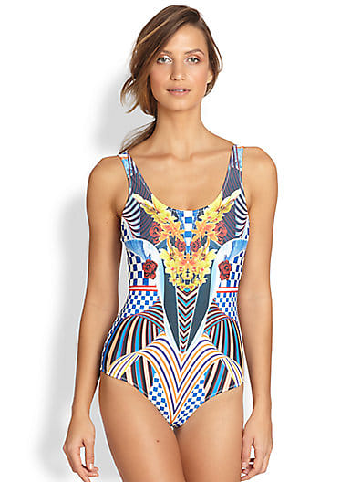 Clover Canyon One-Piece Crashing Waves Swimsuit 