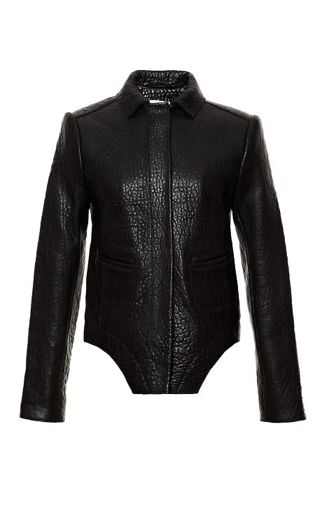 Carven Grained Leather Jacket