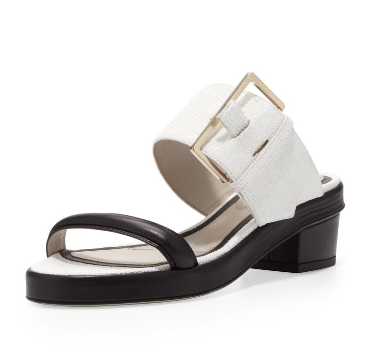 Jason Wu Bicolor Buckled Double-Band Sandal