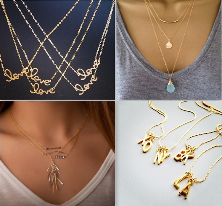 Layering necklaces 
