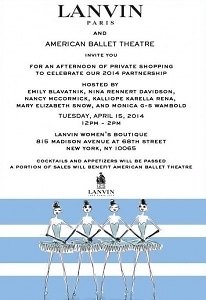 Lanvin and American Ballet Theater Shopping Event
