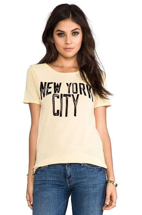 Junk Food New York Lovers Lane Tee in Yellow