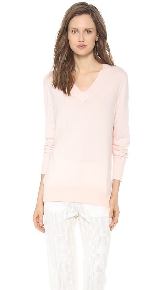 Rag & Bone Casey V Neck Sweater Blush