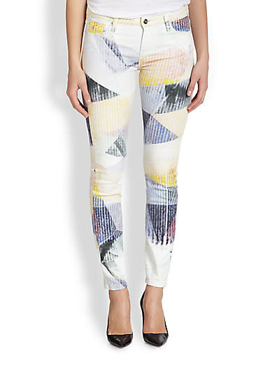 IRO Geometric Printed Skinny Jeans