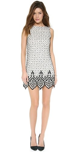 Alice + Olivia Dot Sleeveless Shift Dress