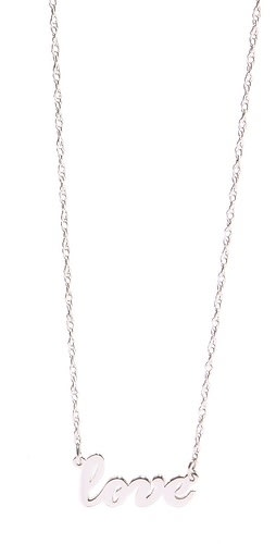 Jennifer Zeuner Jewelry Cursive LOVE Necklace