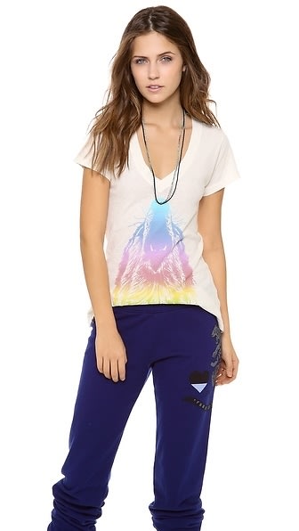 Wildfox Howl at the Rainbow Tee