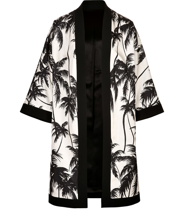 Fausto Puglisi Silk Palm Tree Coat