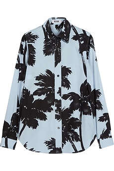 Moschino Cheap and Chic Palm tree-print cotton-poplin shirt