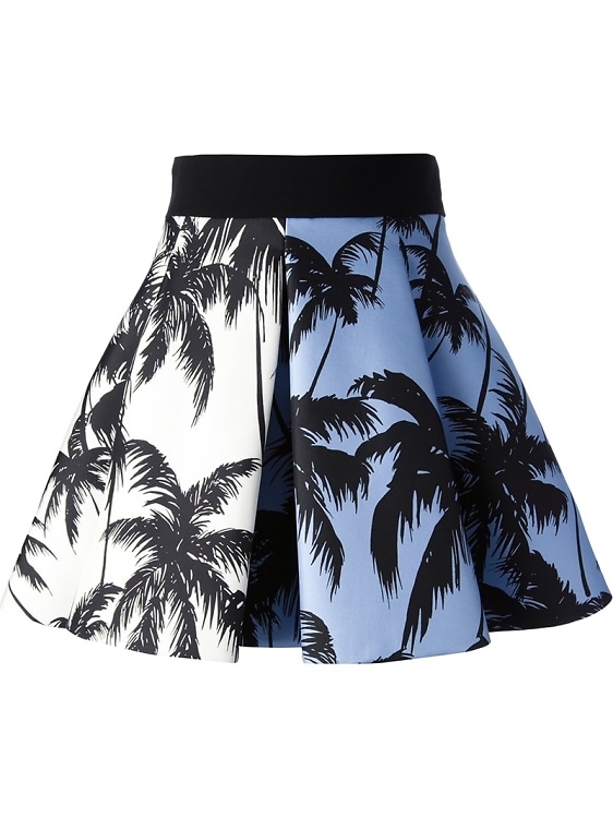 FAUSTO PUGLISI palm tree print skirt