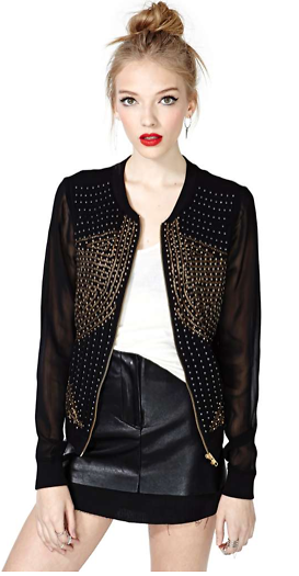 Nasty Gal Disco Darling Bomber Jacket