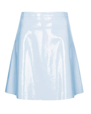 Topshop Patent Leather Flippy Skirt