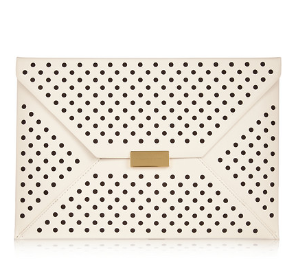 Stella McCartney Beckett Perforated Faux Leather Clutch