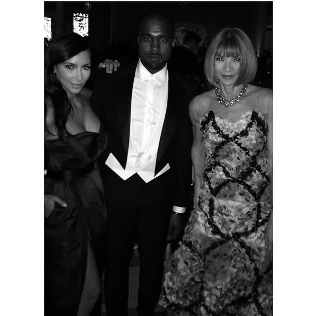 Kim Kardashian, Kanye West, Anna Wintour 