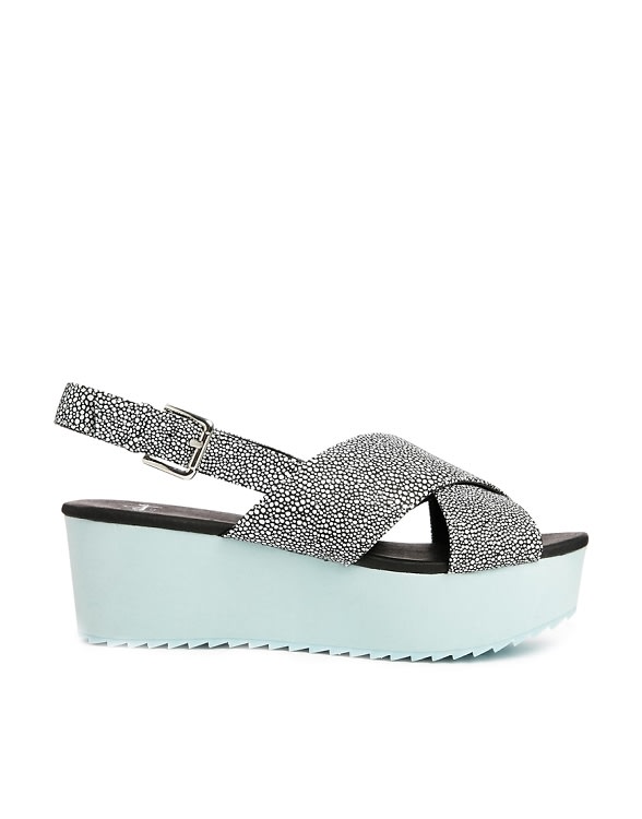 ASOS Shellys London Multi Cross Strap Flatform Sandals