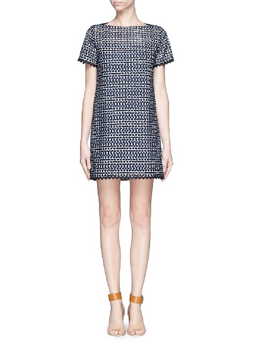 Gingham Check Eyelet Dress by Sacai Luck