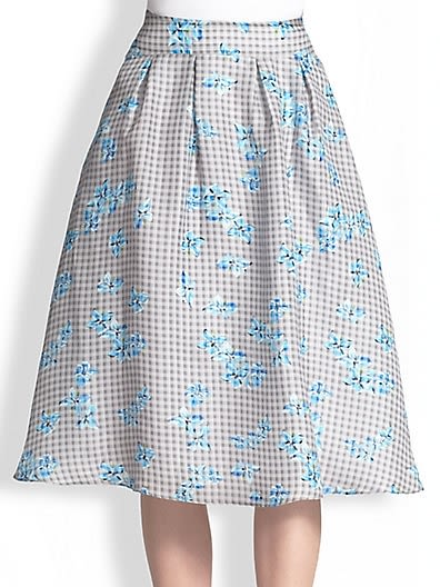 Madison Gingham Skirt by Tanya Taylor