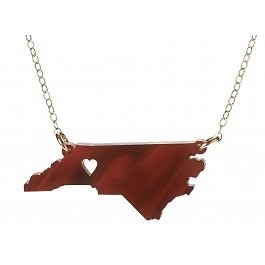 Acrylic State Charm Necklace
