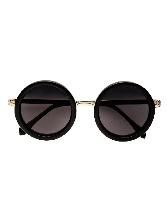 Les Specs Black and Gold Sunglasses