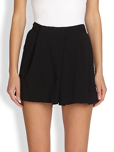 A.L.C. Davenport Draped-Front Shorts