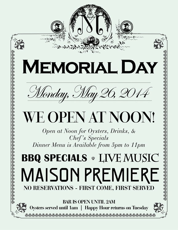 Maison Premiere Memorial Day Party