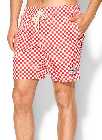 vans checkered swim trunks