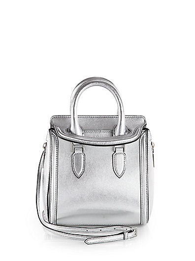 Alexander McQueen Heroine Metallic Top-Handle Bag