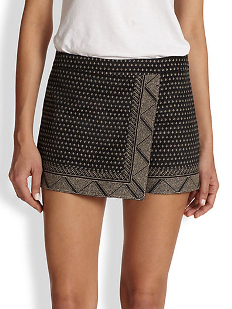 BCBGMAXAZRIA Gia Bandana-Patterned Skort
