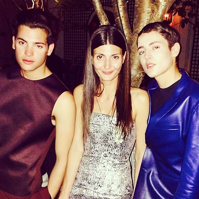 Peter Brant Jr., Giovanna Battaglia, Harry Brant 