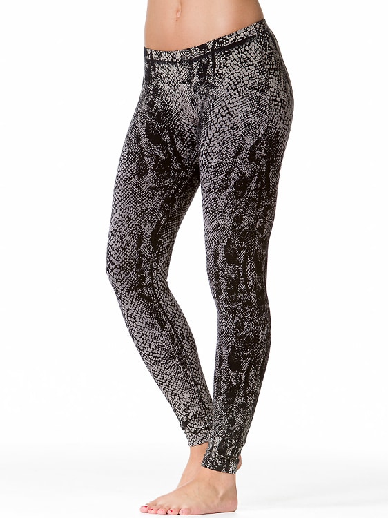 Hard Tail Forever Low Rise Ankle Legging With Python Print