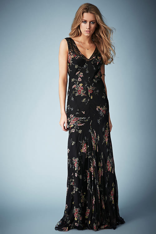 Floral Chiffon Maxi Dress By Kate Moss