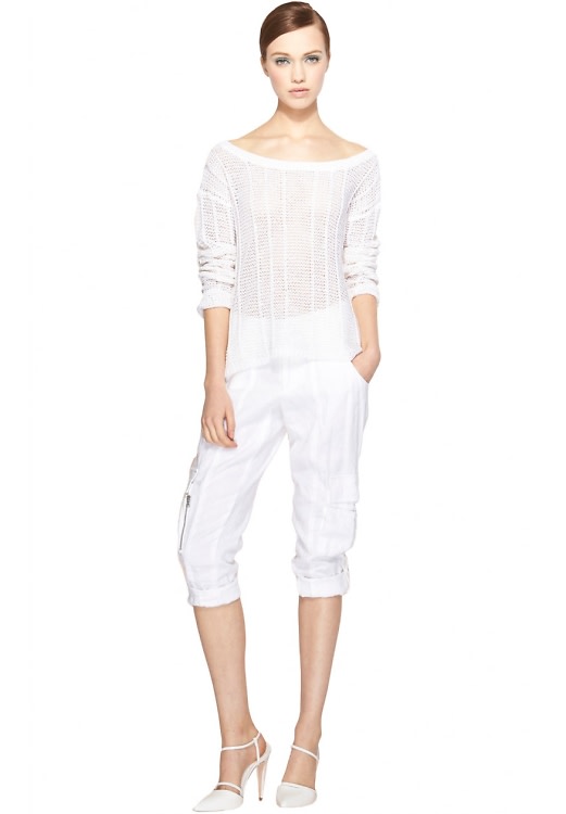 ALICE AND OLIVIA, Narrow Rolled Cuff Cargo Pant