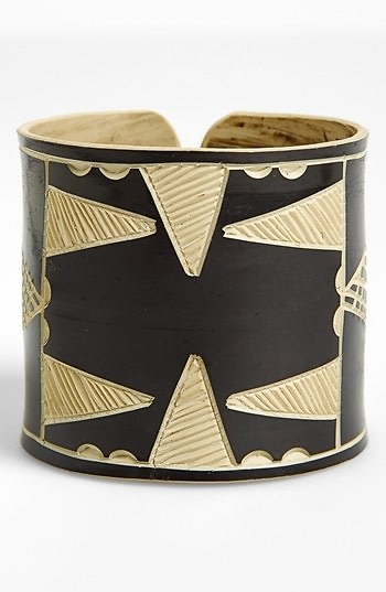 The Base Project 'Herero Headdress' Etched Cuff Bracelet