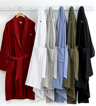 Lacoste Men's Textured Bath Robe