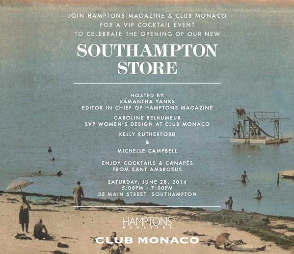 Club Monaco Southampton Opening