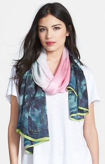 Ted Baker London Palm Tree Paradise Silk Scarf