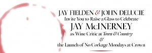 Jay McInerney and No Corkage Mondays